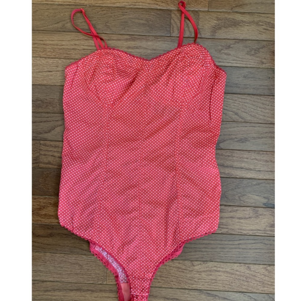 Red & White Polka Dot Bodysuit